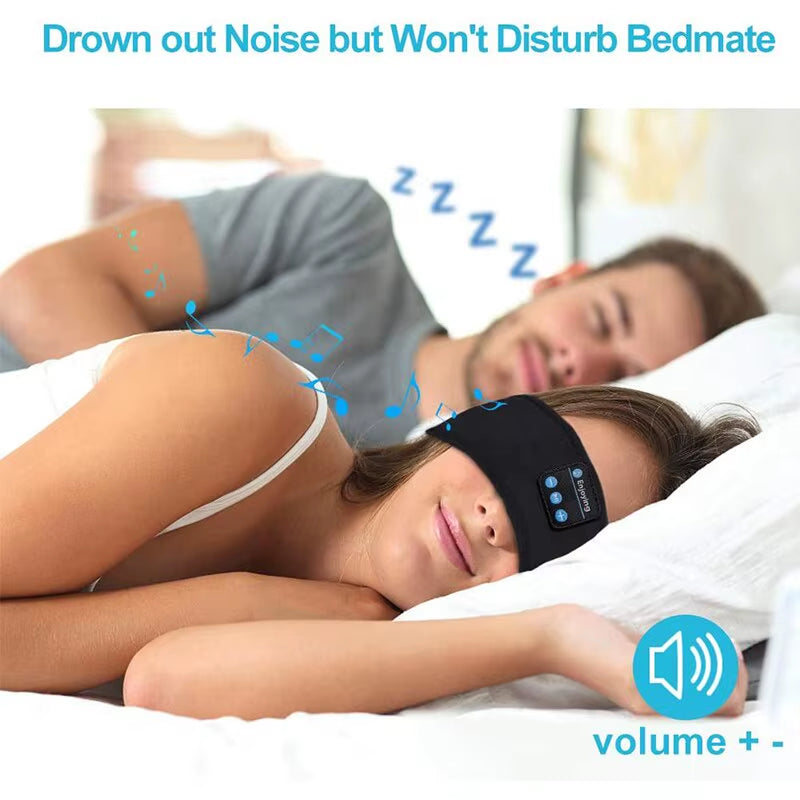 Experience Uninterrupted Rest with the Ultimate Wireless Bluetooth Sleep Mask Headband - Enjoy Music and Comfort Anywhere!